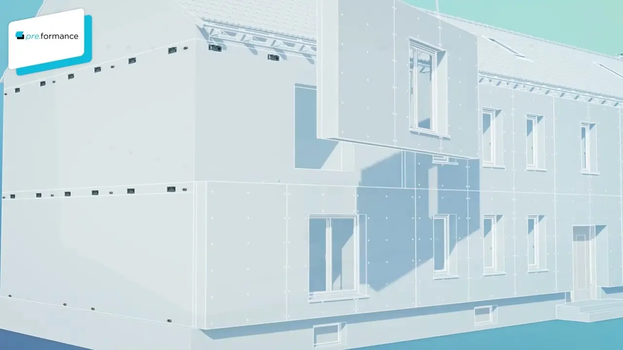 Serielle Sanierungsfassade - das patentierte Montagesystem von Saint-Gobain pre.formance. thumbnail